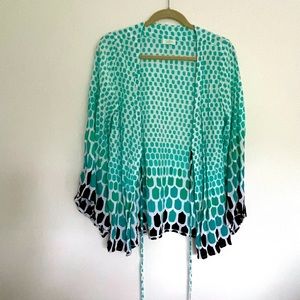 Gillia Hawaii Cover up Turquoise Wrap- Size S